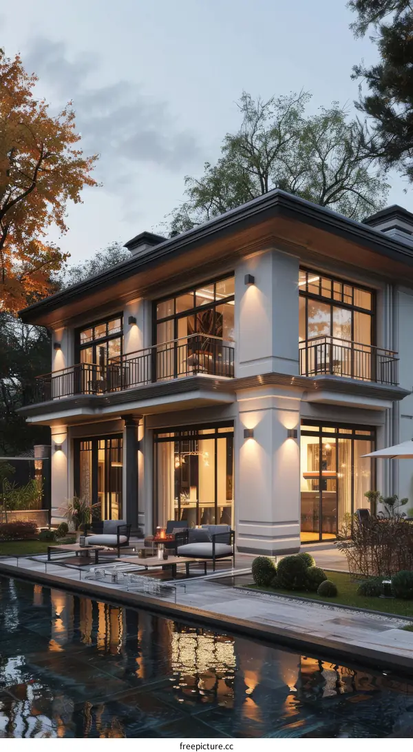 Modern house with swimming pool