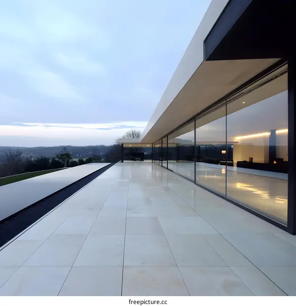 Modern House with a Swimming Pool and a View