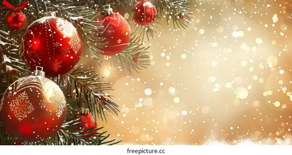 Sparkling Christmas Tree Decorations with Presents