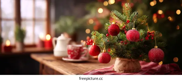 Cozy Christmas Decoration Table Setting