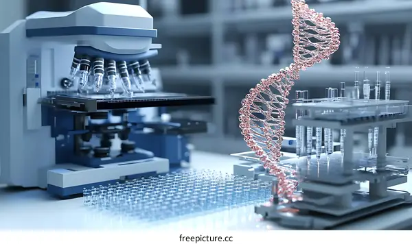 Modern DNA Research Laboratory