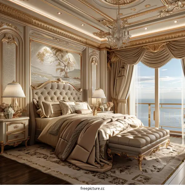 Luxury Bedroom Interior Design with Ornate Furniture