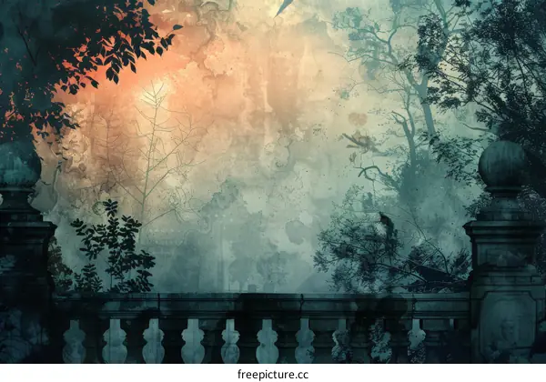 Cityscape Sunset View from Balcony