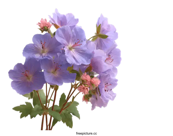 [Transparent Background PNG]Beautiful Purple Flowers Bouquet Close-up