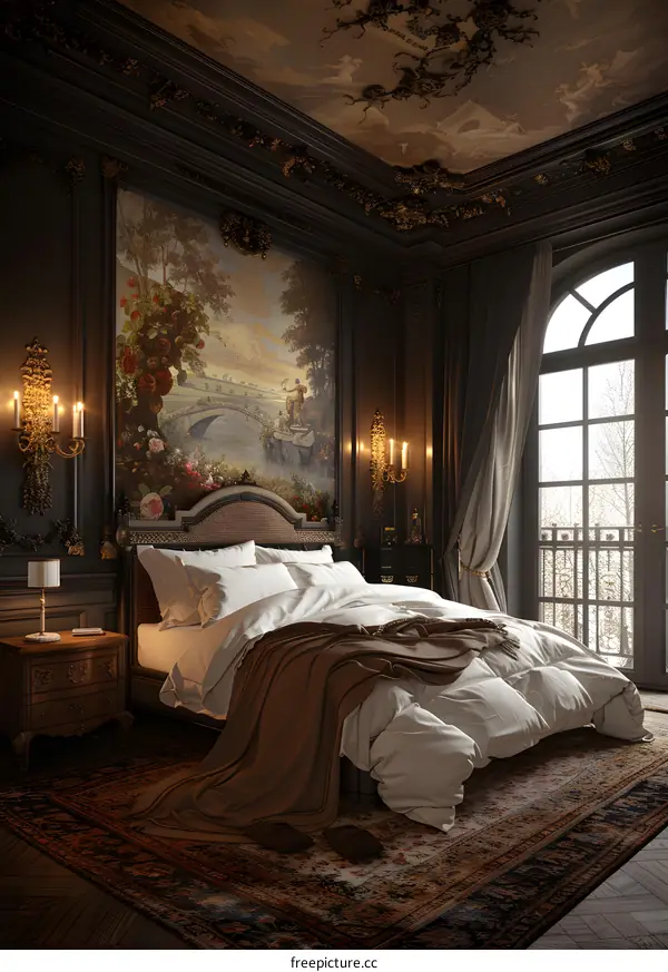 A bedroom in the Rococo style