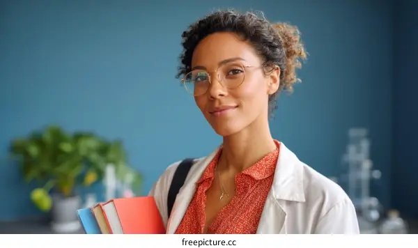 Confident Female Student in Educational Setting