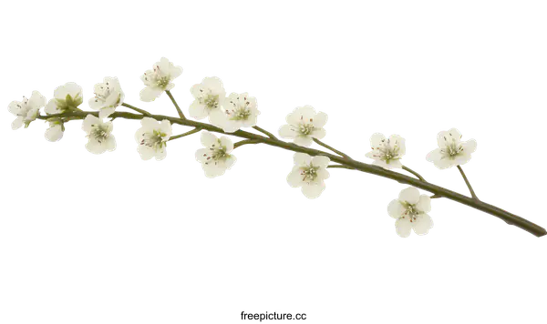 [Transparent Background PNG]Spring Blossom Branch Isolated on White Background