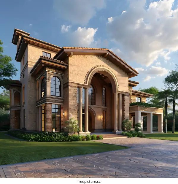 Luxury Brick House Exterior