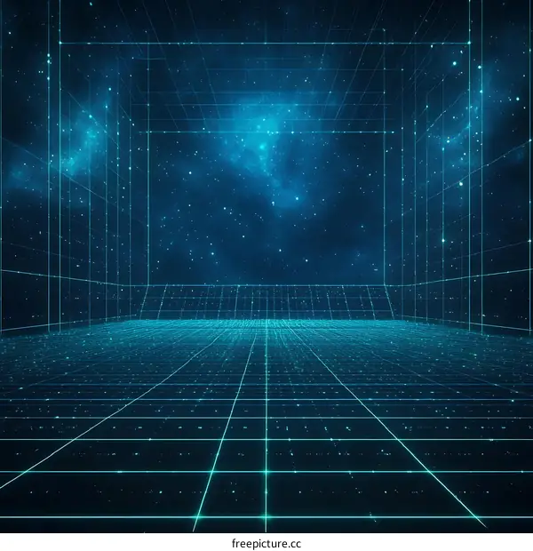 Digital Space Abstract Futuristic Environment
