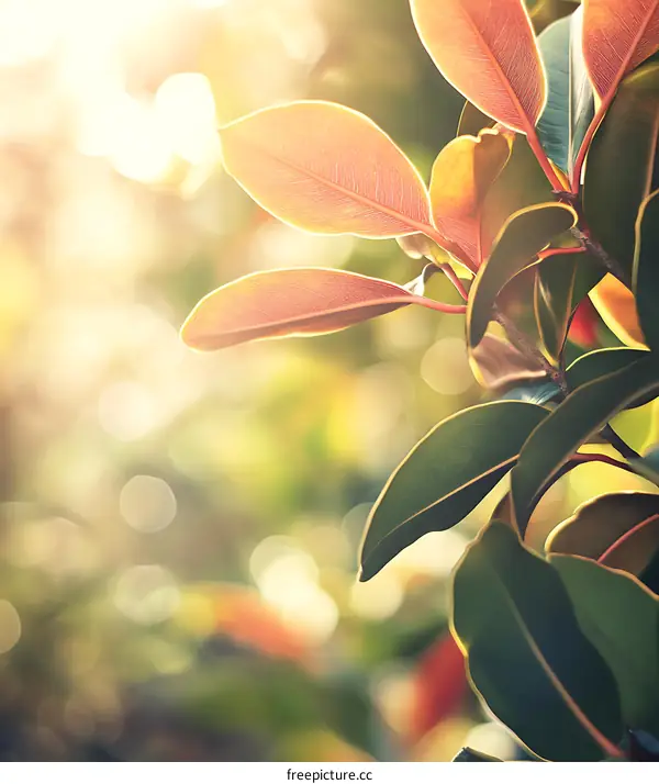 Sunlight Filtering Through Green Leaves