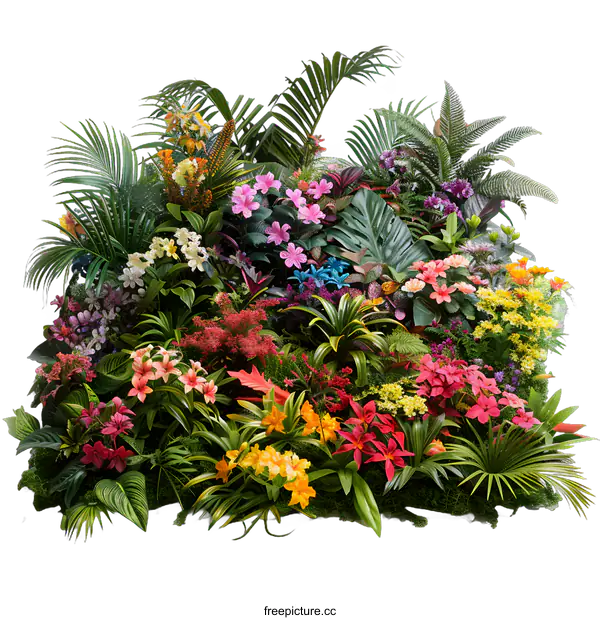 [Transparent Background PNG]A Beautiful Assortment of Tropical Flowers