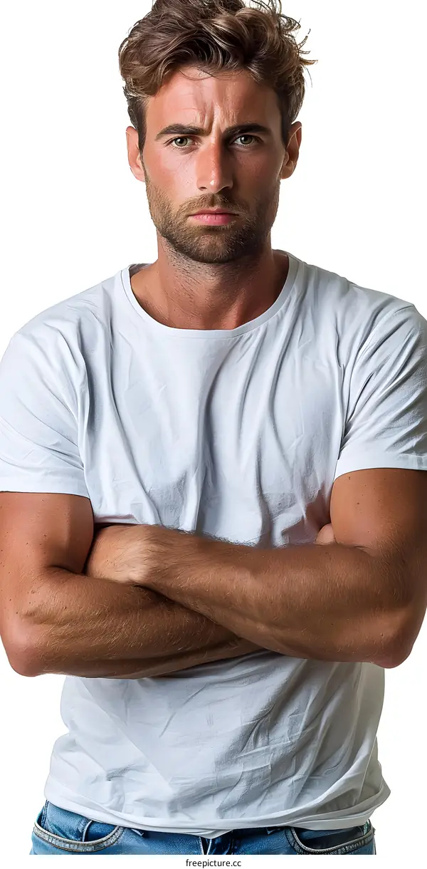 Handsome man with crossed arms