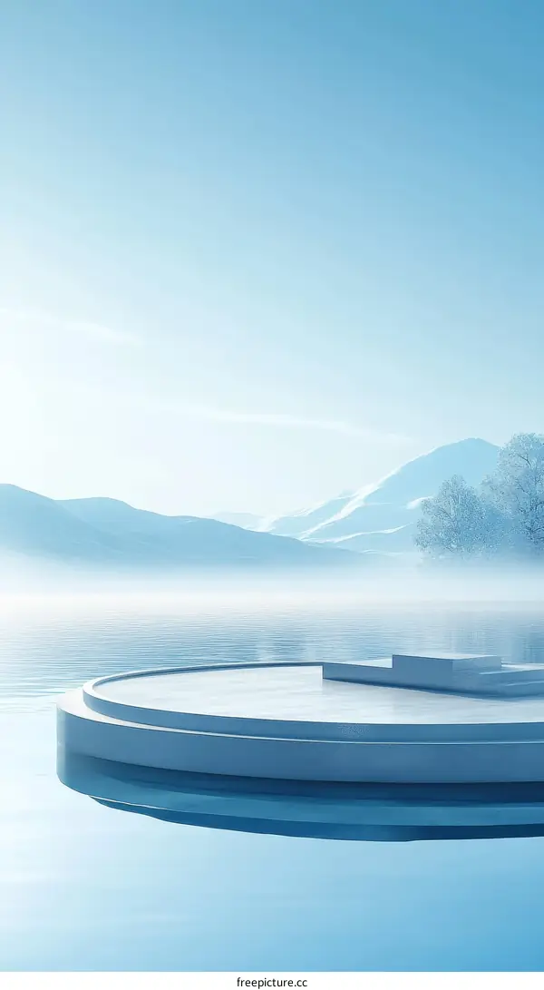 Winter Scene Abstract Minimalist Product Display