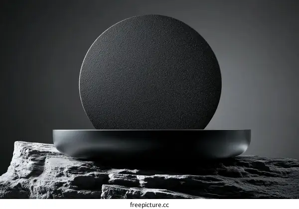 Modern Abstract Black Geometric Display