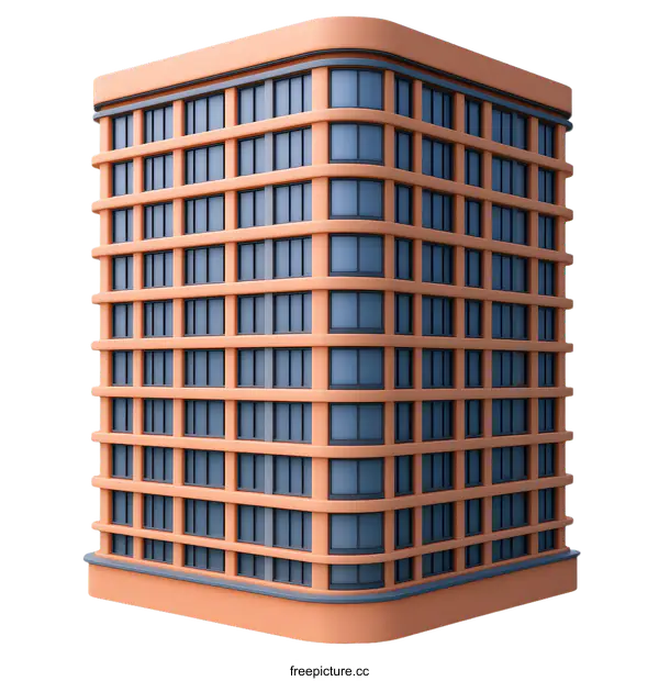 [Transparent Background PNG]Modern Architectural Building Design Illustration