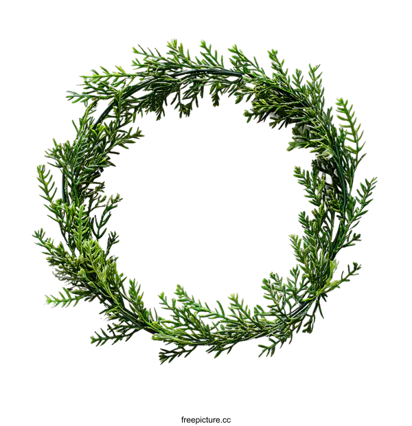 [Transparent Background PNG]Green Wreath Isolated on transparent background