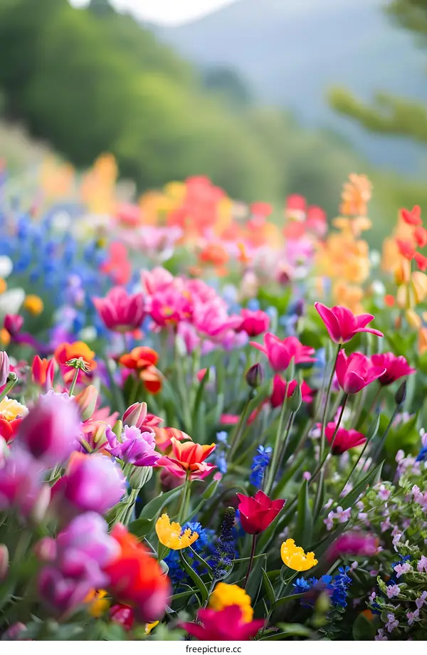 Colorful Spring Flowers Meadow