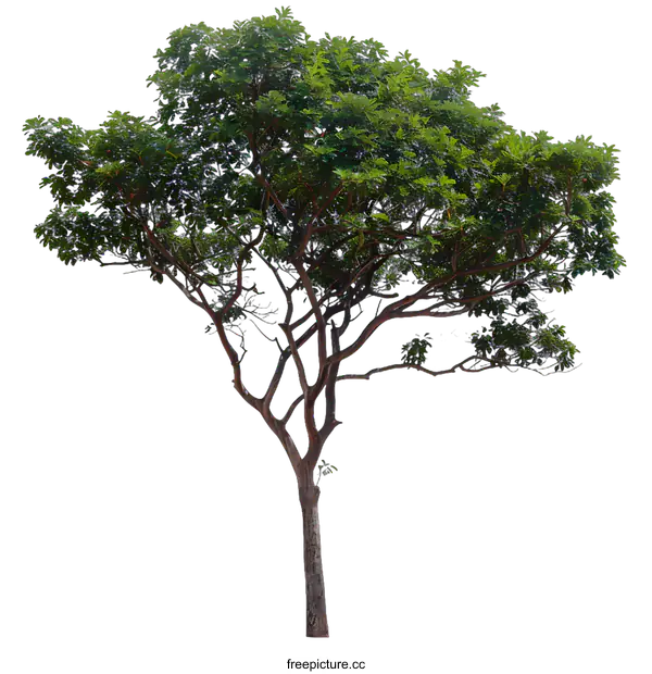 [Transparent Background PNG]Green Tree Isolated on White Background