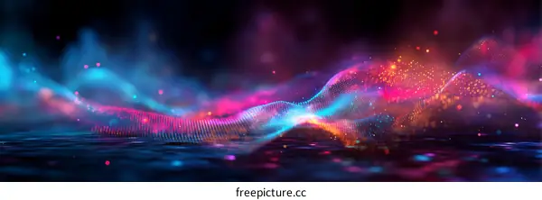 Abstract Digital Wave Colorful Light