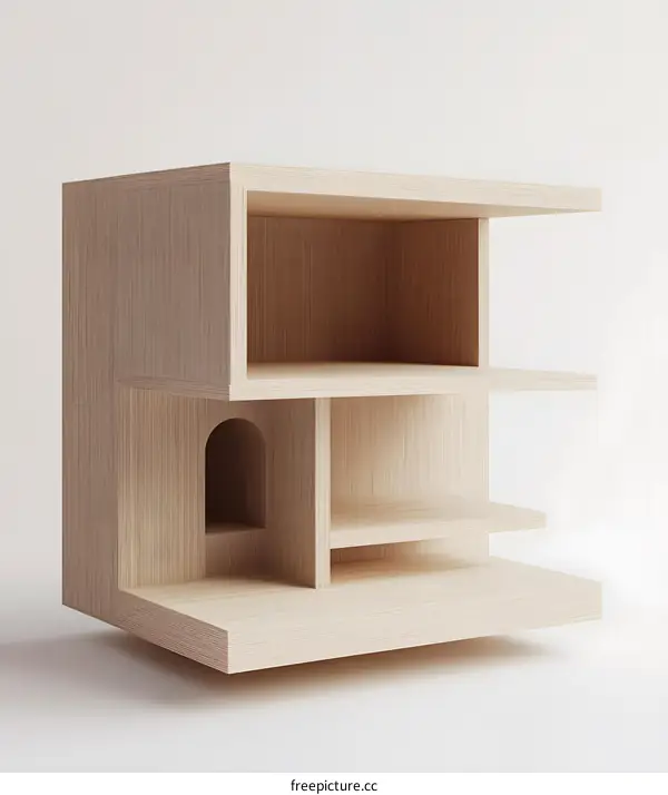 Modern Minimalist Wooden Shelf Design