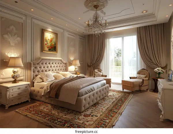 Luxury Bedroom Interior Design Illustration