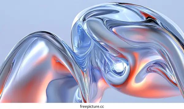 Abstract Liquid Forms in Pastel Colors