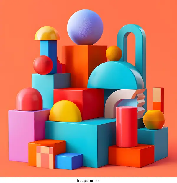 Abstract Geometric Shapes Background