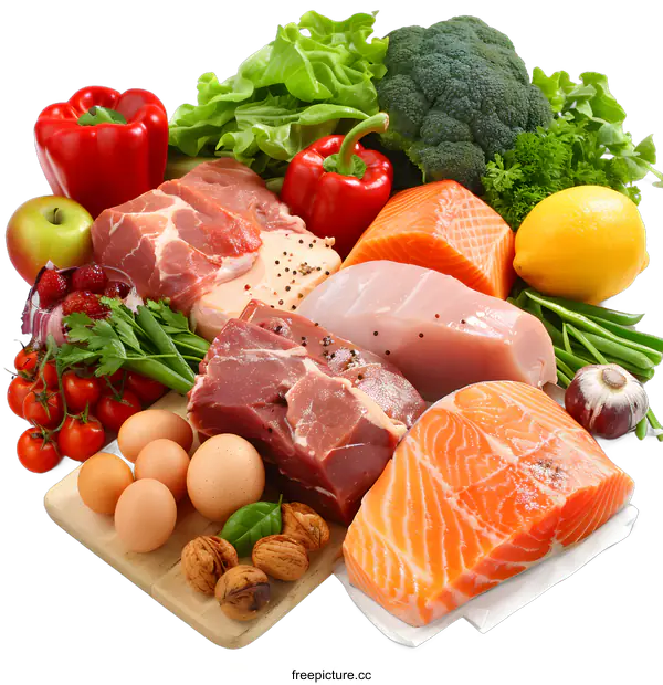 [Transparent Background PNG]Fresh Food Ingredients for Healthy Eating