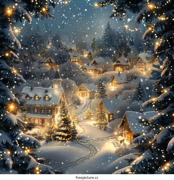 Christmas in a Snowy Village