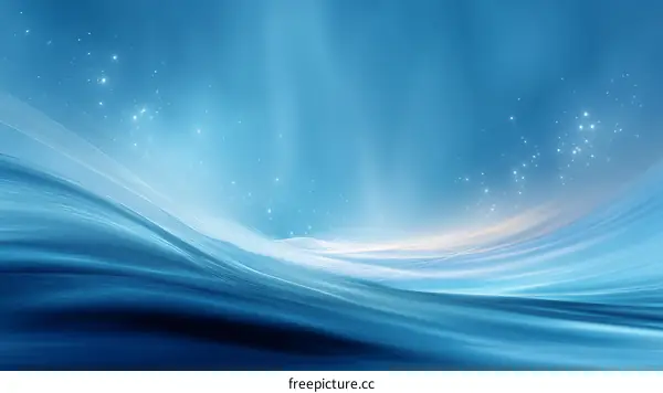 Abstract Blue Waves Background Design