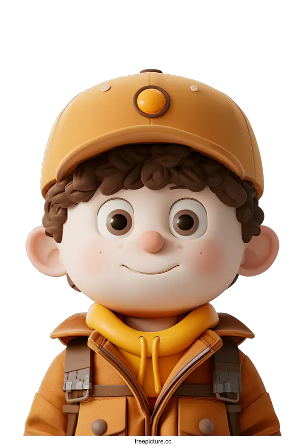 [Transparent Background PNG]Little boy with a cute smile