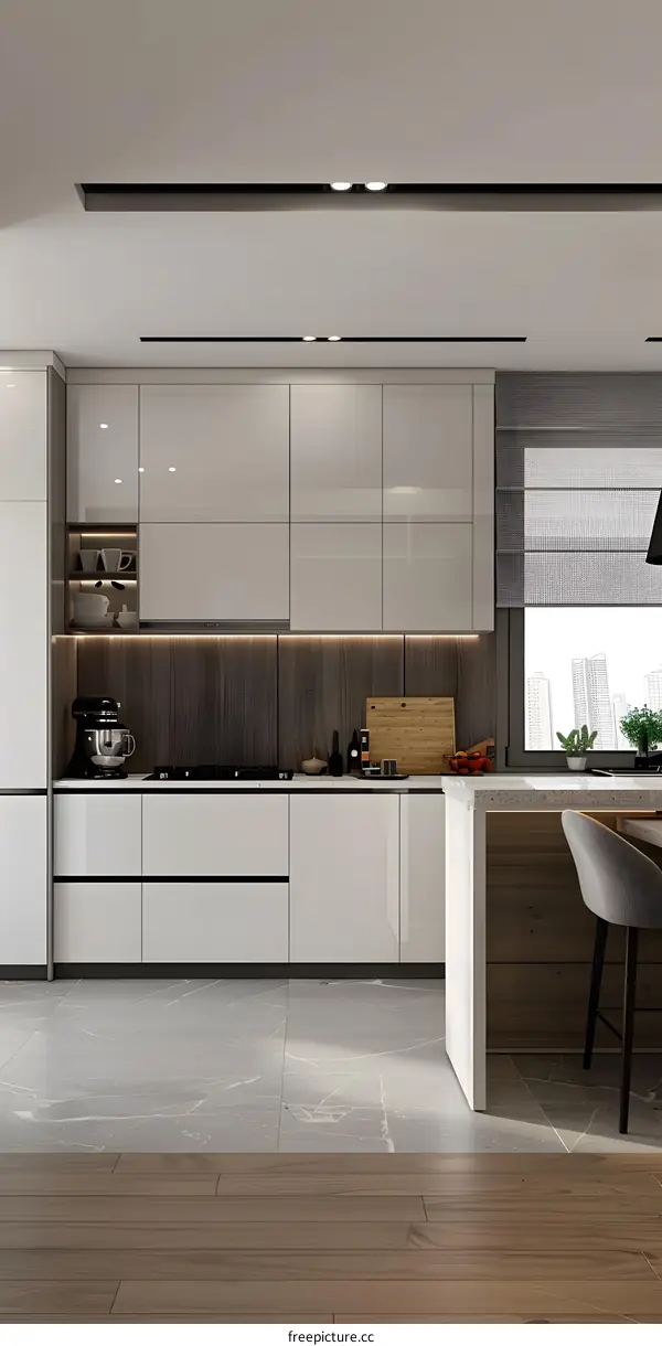 Modern Kitchen Interior Design With White Cabinets