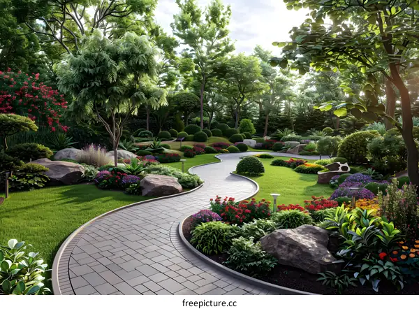 Garden landscape design renderings