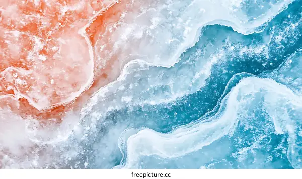 Abstract Ice Patterns Texture Background