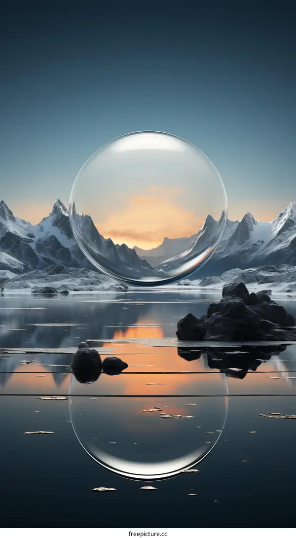 The beauty of nature in a crystal ball