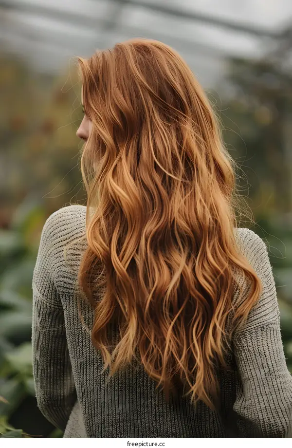 portrait of a woman with long red hair