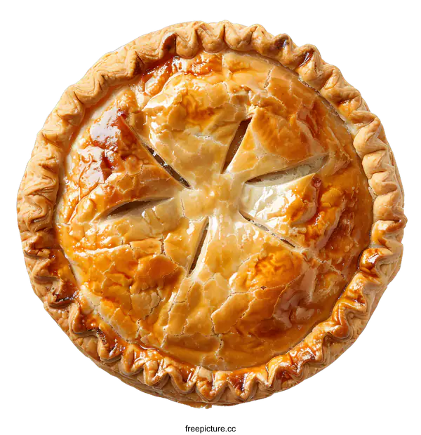 [Transparent Background PNG]Freshly Baked Pie Isolated on White Background