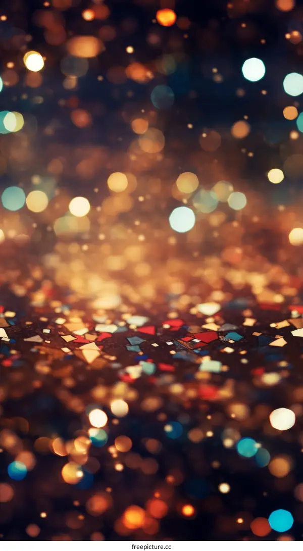 Colorful bokeh background with a hint of blue