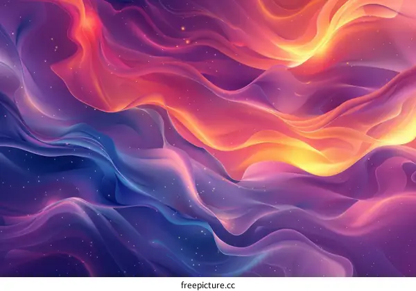 Abstract Flowing Colors Design
