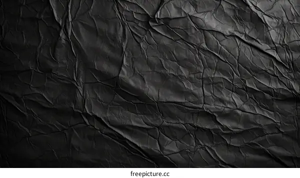 Crumpled Black Paper Texture
