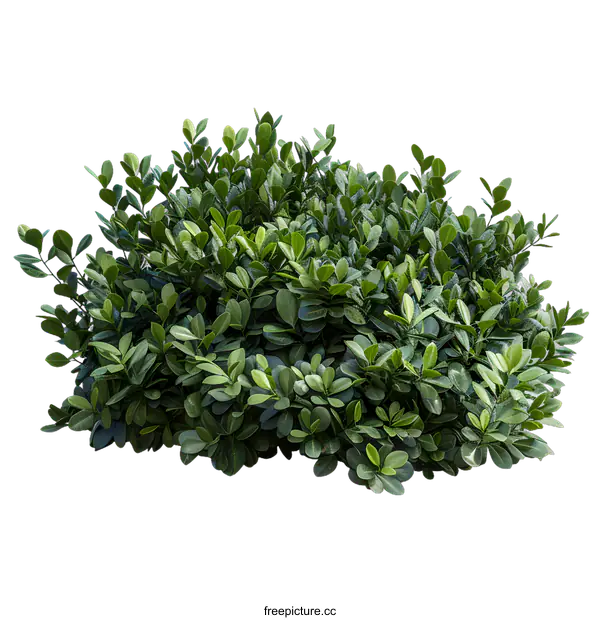 [Transparent Background PNG]Green Bush Isolated on White Background