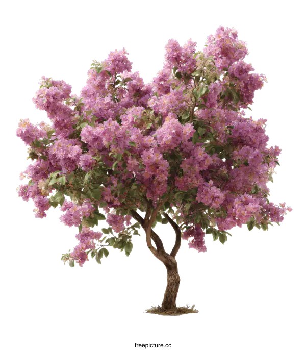 [Transparent Background PNG]Beautiful Pink Flower Tree Illustration