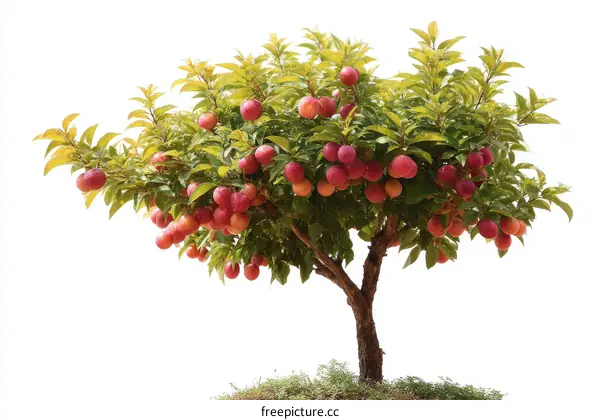 Plum Tree with Abundant Fruits