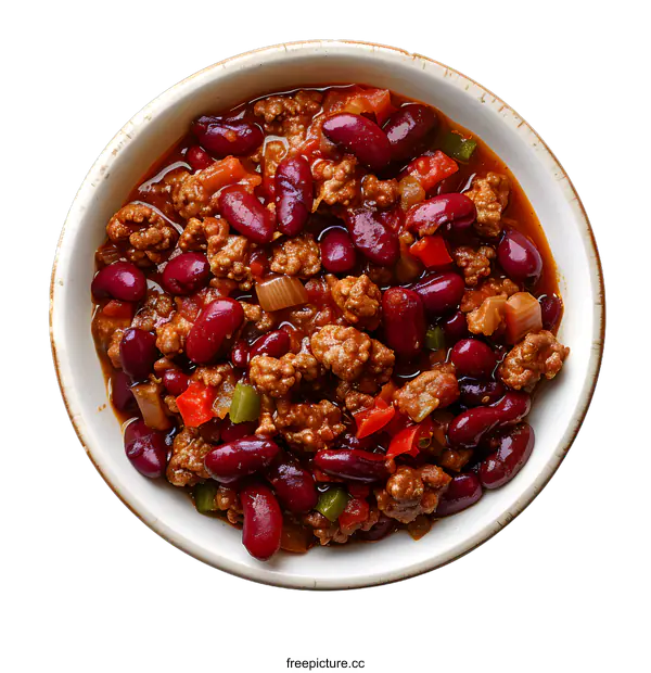 [Transparent Background PNG]Bowl of Chili Con Carne