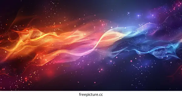 Abstract Colorful Space Waves