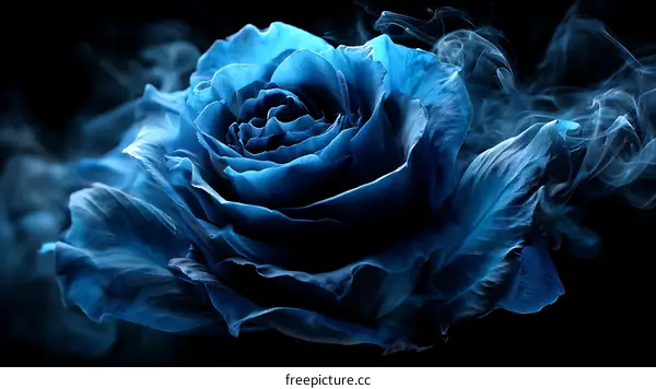 Enchanted Blue Rose in Smoky Elegance