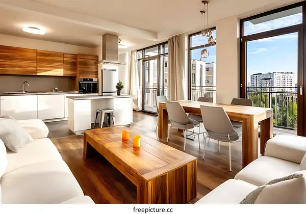 Modern Open-Plan Apartment Interior Design