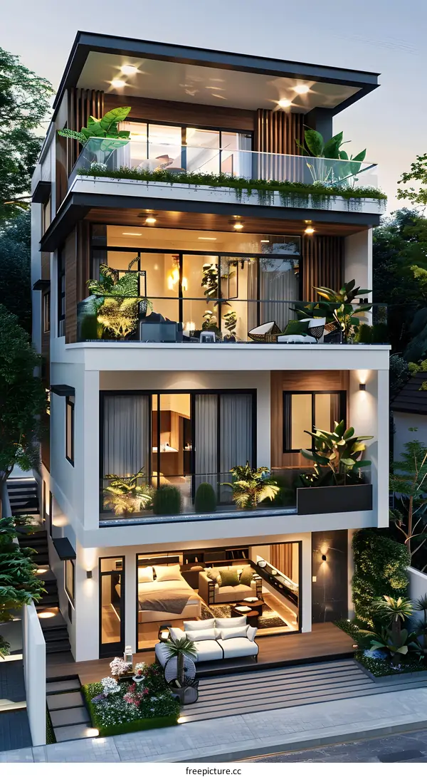 A modern house in Ho Chi Minh City, Vietnam