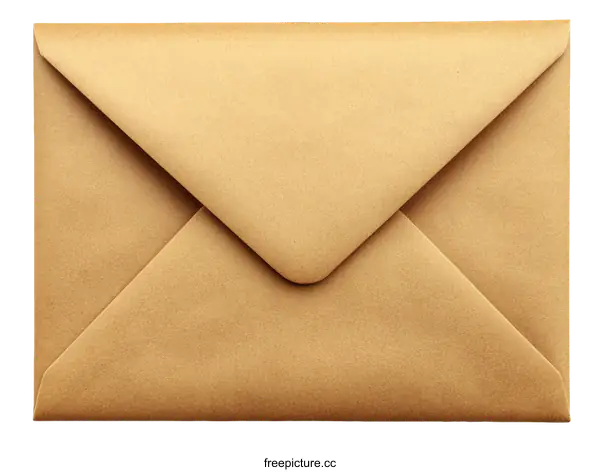 [Transparent Background PNG]Closeup of a Gold Envelope