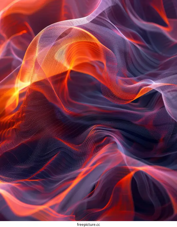 Flowing Vibrant Shapes Digital Artwork